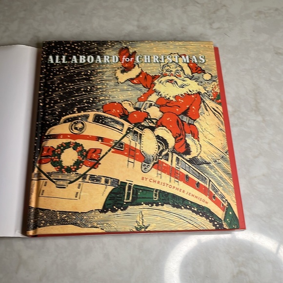 All Aboard for Christmas Vintage Train theme book.  Hardcover. Reprint 2004 - Picture 9 of 10